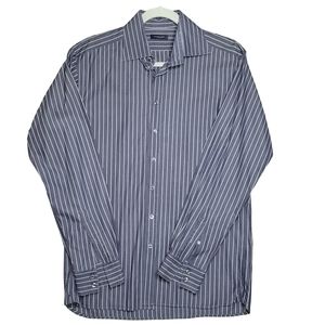 Burberry Button Down Shirt Blue Stripe